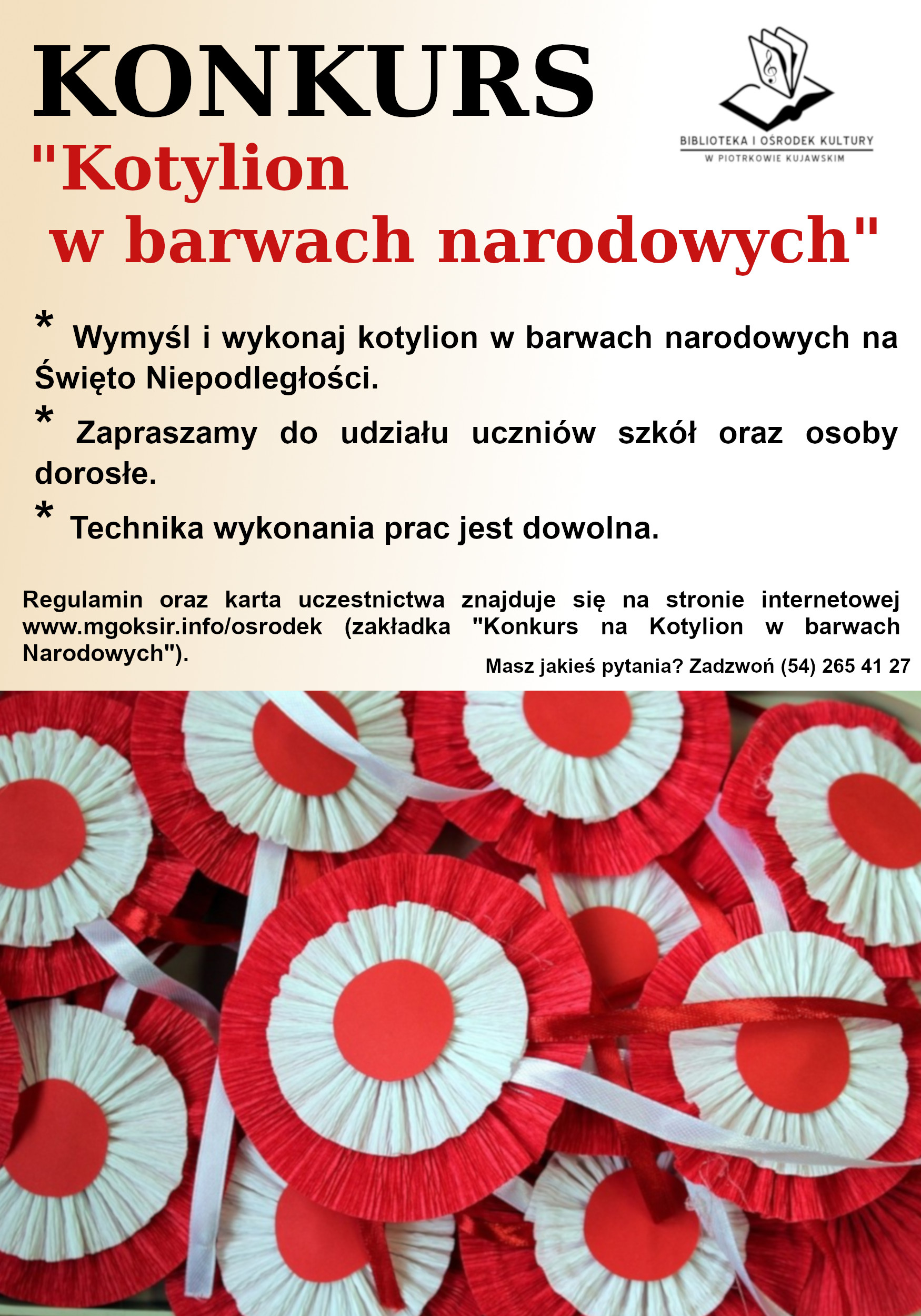 Kotylion w barwach narodowych